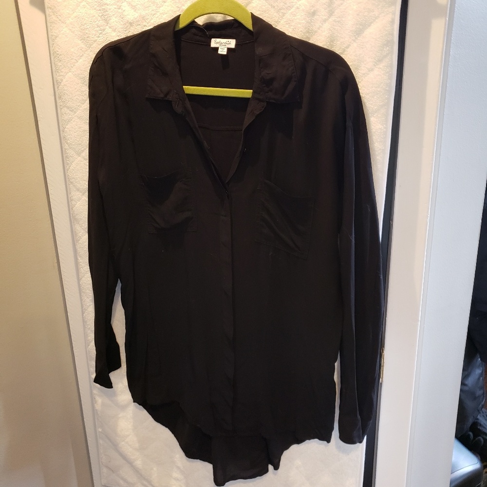 Black button up blouse